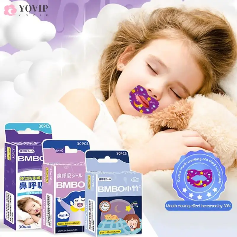 

30Pcs Anti-Snoring Stickers for Children Adult Lip Nose Breathing Improving Patch Mouth Correction Sticker Tape