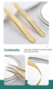 Eyelash Tweezers Volume False Lash Application Tool Pink Fiber Tips Tweezers| Gold Silver Non-Slip Grip  Professional Tweezers 5