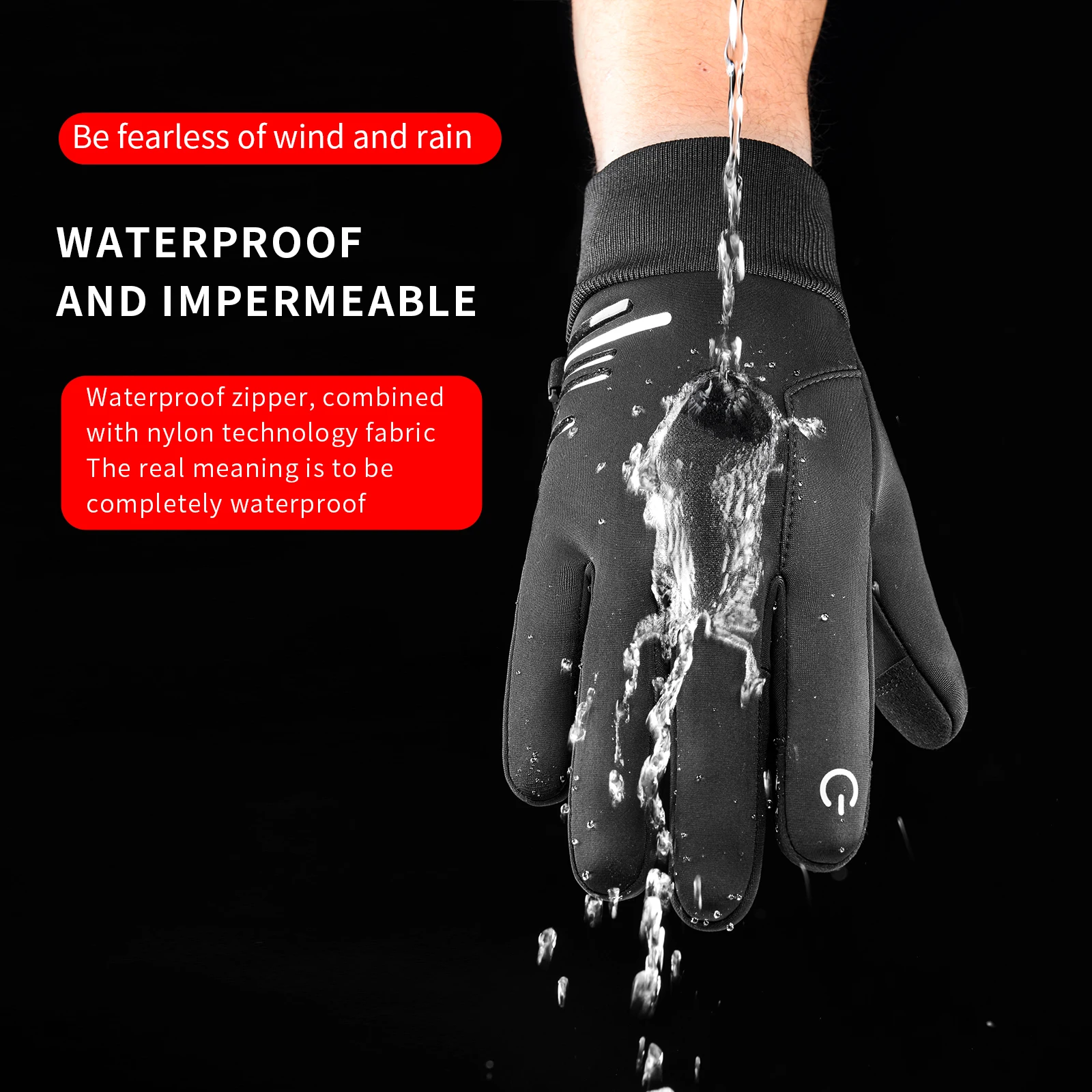 Outdoor Sport Cycling Gloves Winter Warm Men's Gloves Women Touchscreen Fishing Splash-proof Skiing Snowboard Nonslip Gloves