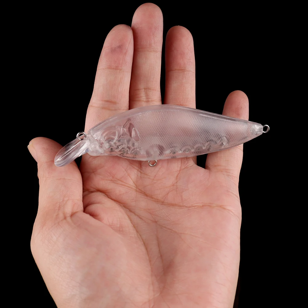 10pcs Unpainted Minnow Baits Floating Short Lip Crankbait DIY Fishing Lures fishing lure