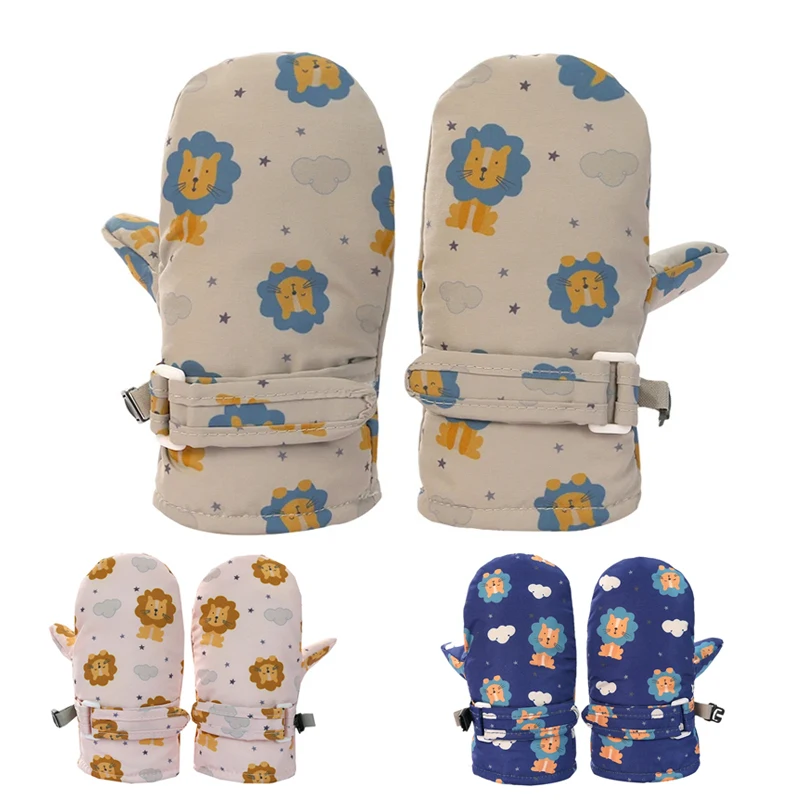 Cartoon Children's Winter Mittens Skiing Thicken Warm Kids Gloves for Girls Boys Accessories Baby Winter Gloves 2-10Y