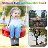 1 PCS Swing Seat Board Plastic Swing Set Easy Install Swing Set With Rope Red Maximum Load 86Kg For Boys Girls Outdoor Garden 5