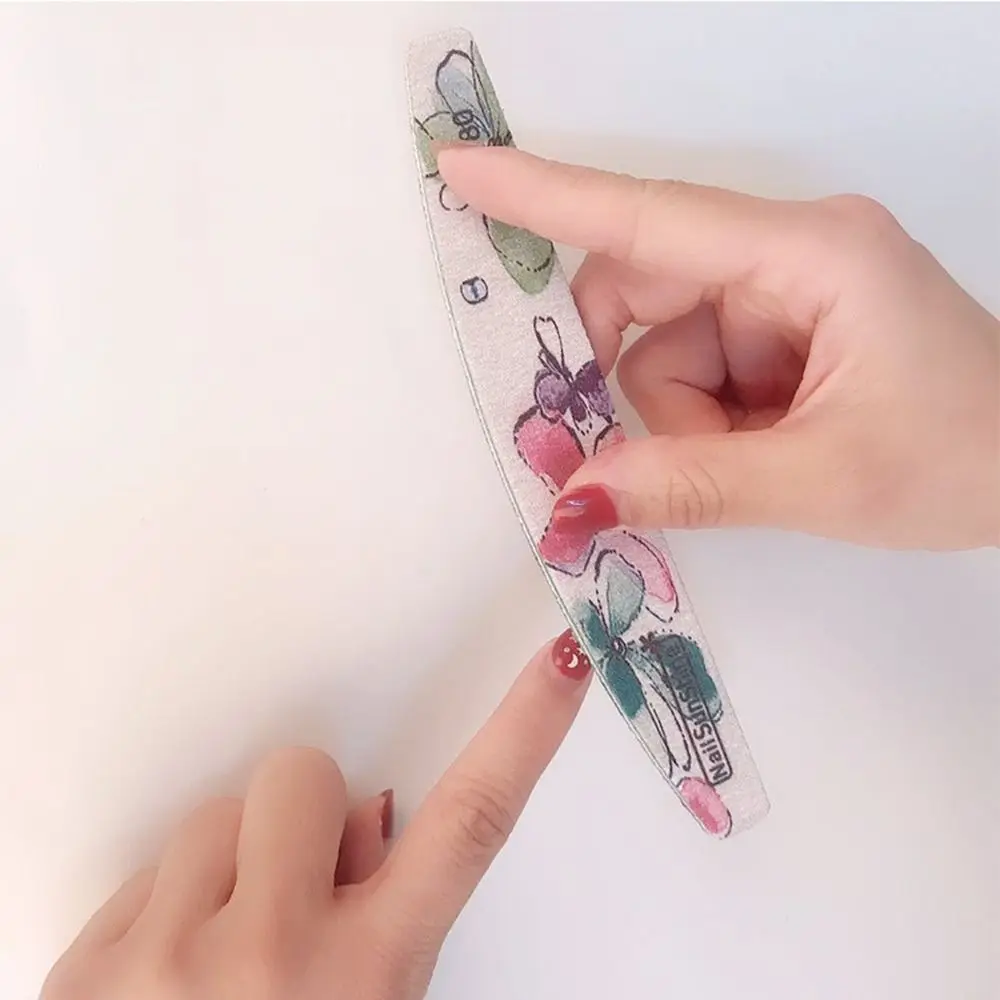 New Nail File Flower Printed Nail Buffer Colorful Lime A Ongle 80/100/150/180/240/320 Strumenti Professionali Per Manicure