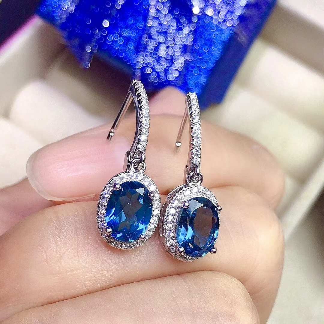 Orecchini regalo argento sterling 925 pietra preziosa diopside cromo