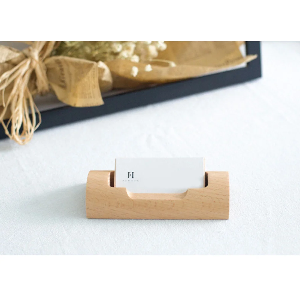 

Креативный высококлассный бизнес-бокс, настольный деревянный бизнес-бокс для офиса с текстурой натуральных деревьев, Буковый держатель, товары для хранения