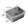 Stainless Steel Square Plate With Lid Rectangular Food Storage Pan Commercial Dish Tray Large Refreshing Lunch Box Container 6