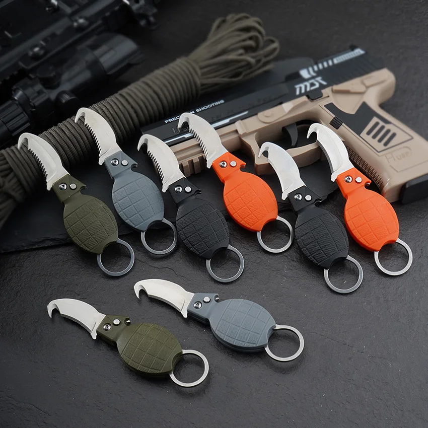Description Picture 6 of itemGRAGI Pocket Knife Multifunctional Outdoor Diving Folding Knives Quick Wrap Knife Gift Key Chain Camping Tools With Whistles EDC