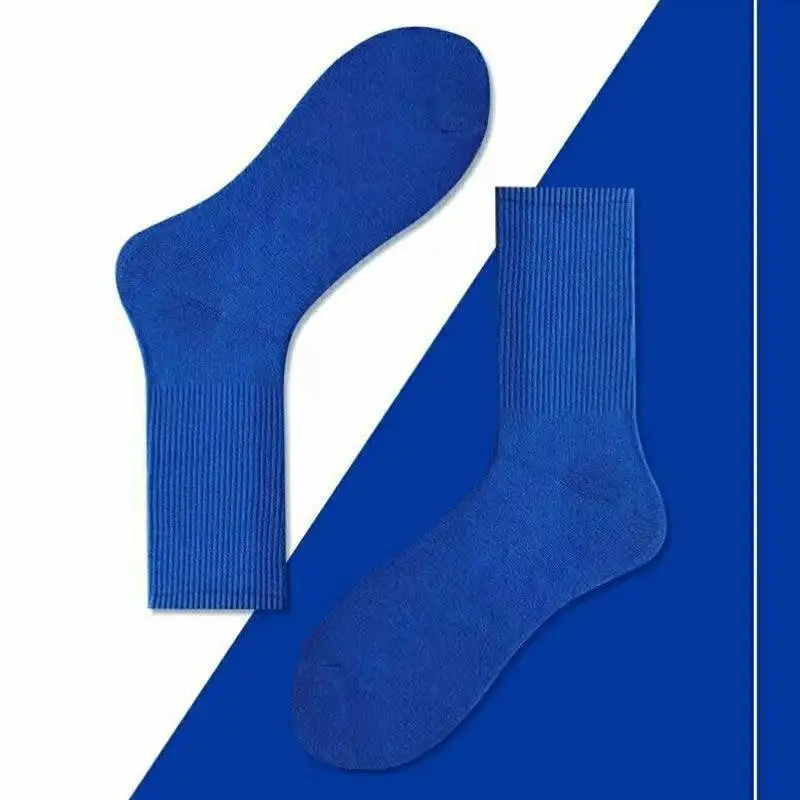Klein Blue Women's Retro Fashion Crew Socks - Harajuku Style in Trendy Solid Colors