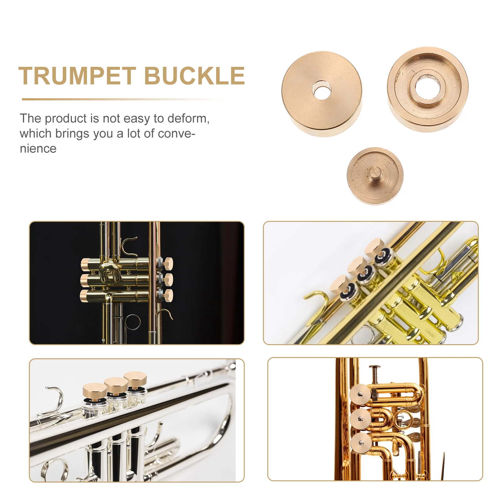 Trumpet Cornet Valve Piston Button Small Upper and Lower Cover Copper Musical Instrument