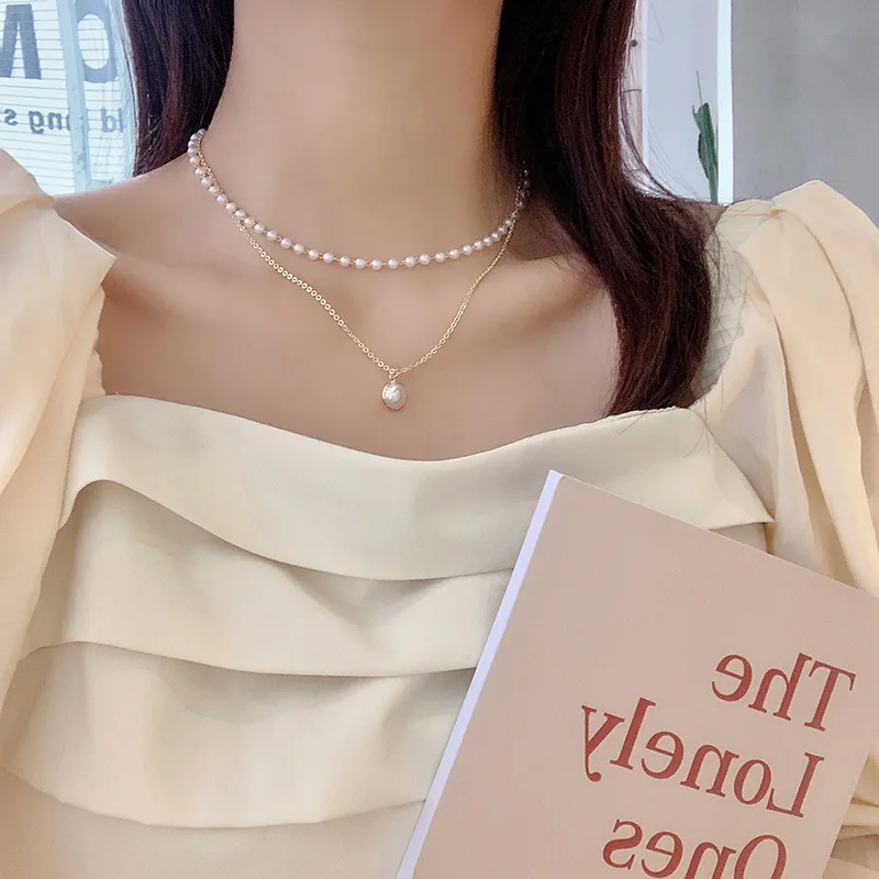 여성을 위한 빈티지 진주 지르콘 하트 나비 매력 레이어드 펜던트 목걸이, 절묘한 쇄골 체인 목걸이 쥬얼리 선물