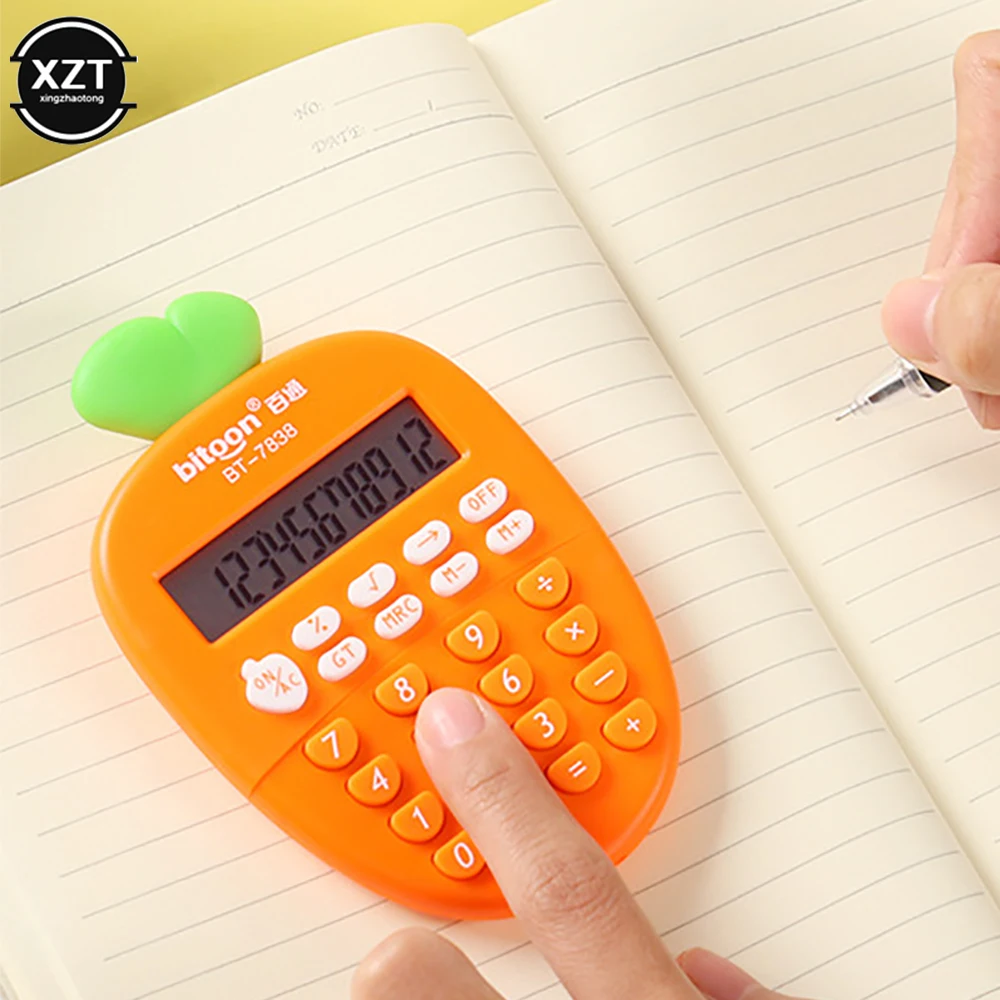 Description Picture 5 of itemPocket Carrot Calculator Kawaii Cute Calculator Cartoon Mini Portable Size Student Office Gift Display