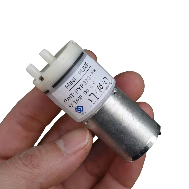 PYP370-6A DC 5V 6V Small 370 Motor Diaphragm Pump Vacuum Air Oxygen Pressure Pump Mini Negative Pressure Suction Pump