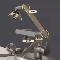 Dual Mode Universal Rotating Faucet Robotic Arm Wash Basin Kitchen Bathroom Hot and Cold Household Basin Wash Basin Sink 4