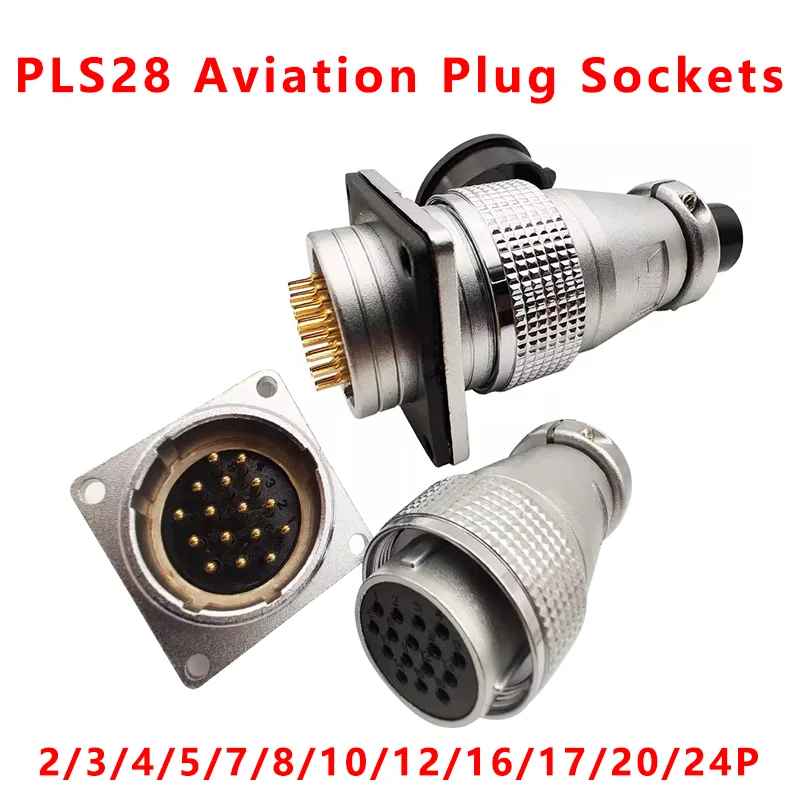 Conector de Aviação Macho e Fêmea Plug Conector de Soquete Pls28 P282 10 12 16 17 20 24 26 Pin Ws28