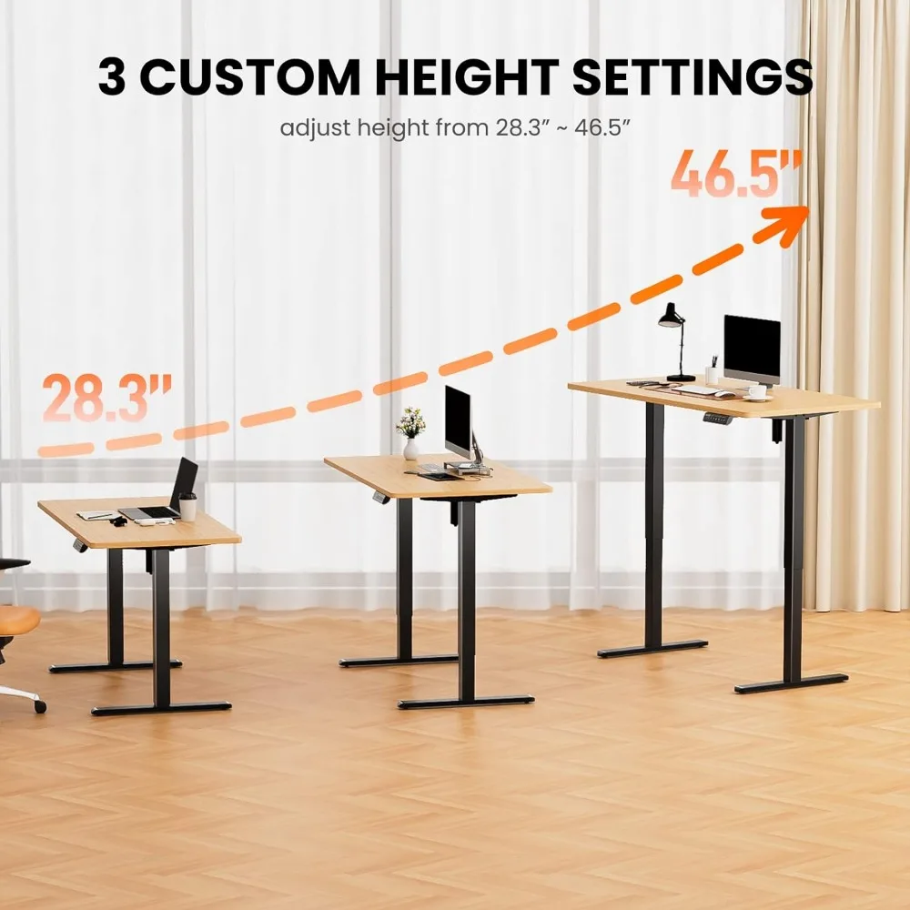 Electric Stand up Desk Frame Height Adjustable Table Legs Sit Stand Desk Frame Up to 47.2" Ergonomic Standing Desk 3