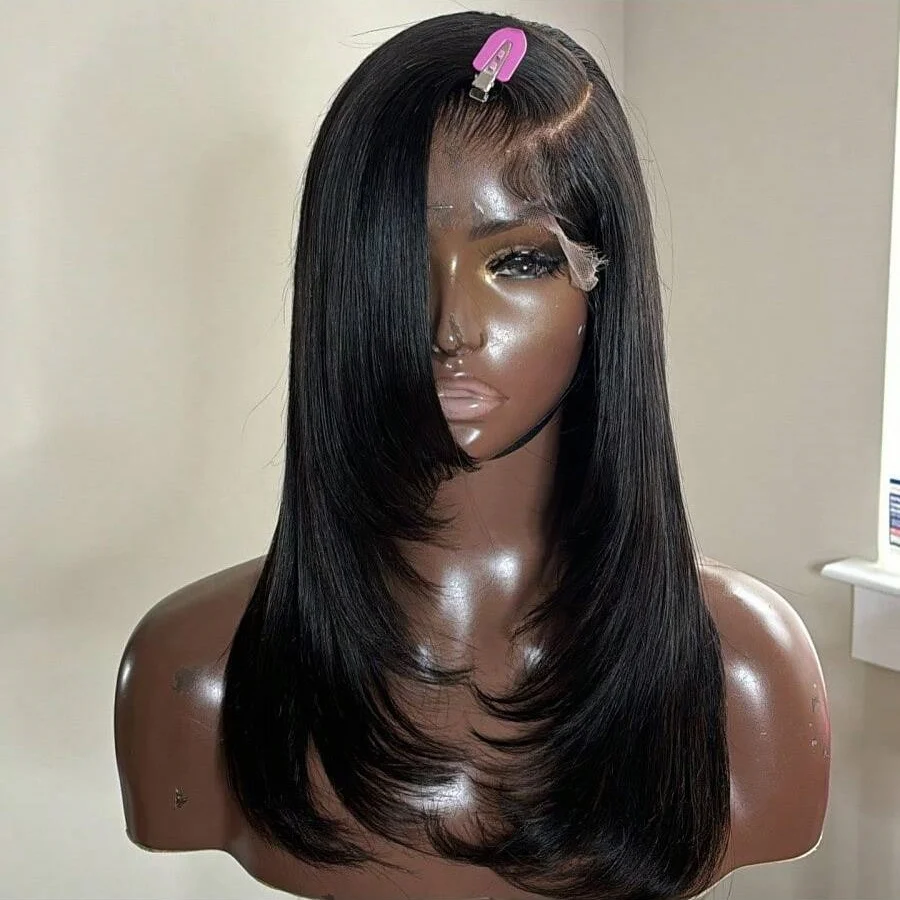 5x5 Lace Closure Wig Pre Plucked With Baby Hair Short Straight Bob Wig 8-18 Inches 13x4 Transparent Lace Frontal Wigs For Women 1