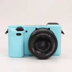 Premium Soft Silicone Protective Camera Case with Anti - Slip Grip for A6500 (Blue)