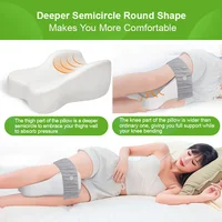 Oreiller long de 14 pouces pour dormir sur le côté, soutien complet des cuisses et des genoux pour une séparation des genoux requise, oreiller pour les jambes, grand, gris 2