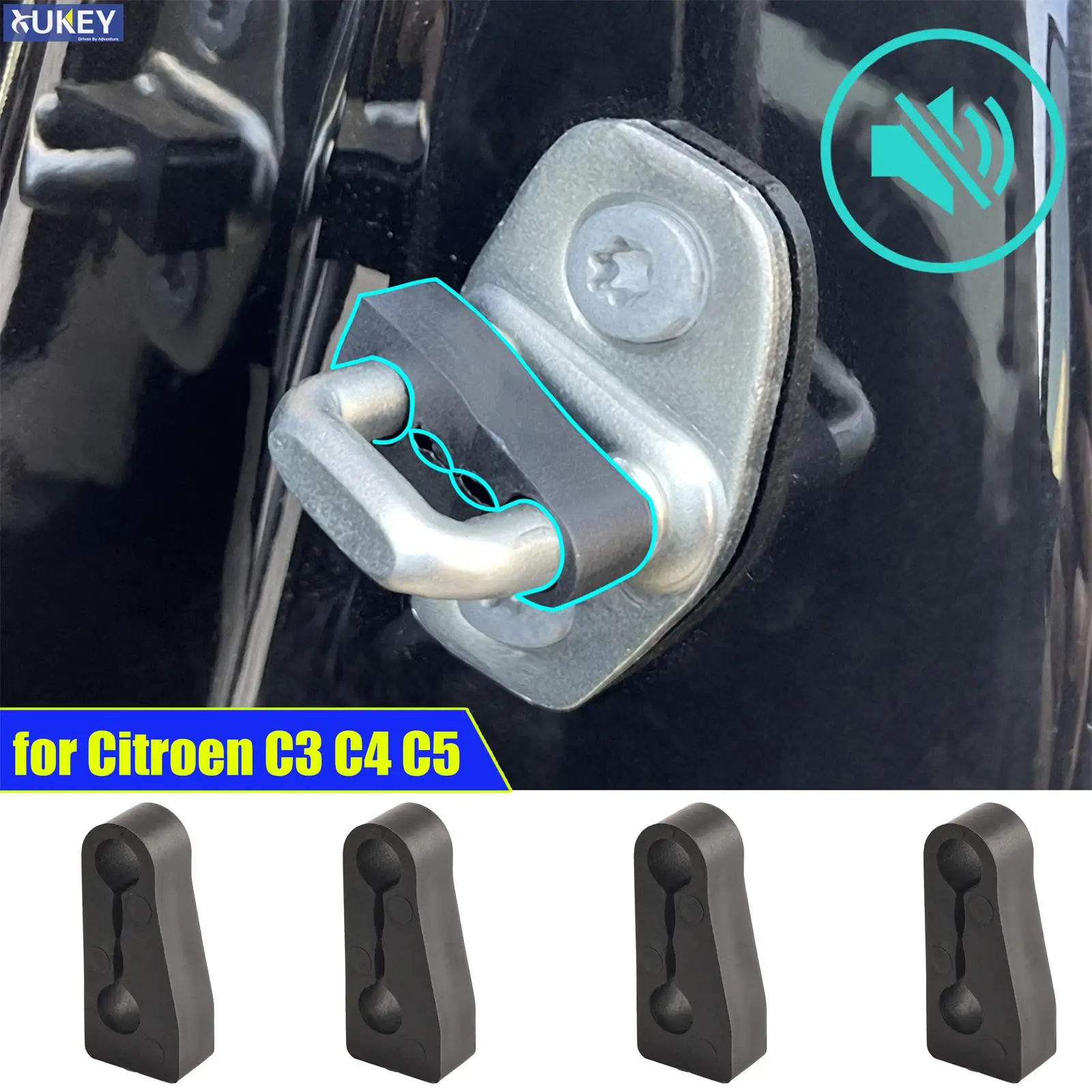 Ammortizzatore Della Serratura Della Porta Per Citroen C3 C4 C5 Ds3 Ds4 Ds5 Picasso Berlingo Isolamento Sordi Creaking Noise Seal Stopper Deadener