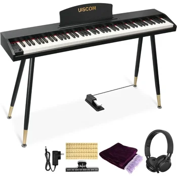 Digital Piano Keyboard for Beginners Full Size 88 Key SemiWeighted Electric Piano with Stand Power Adapter Sheet Music Stand Pe