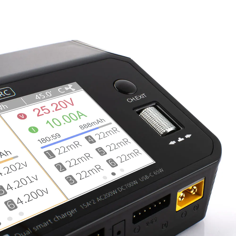 ToolkitRC M6DAC Двухканальный Lipo аккумулятор Быстрое зарядное устройство RC Модель Интеллектуальное интеллектуальное сбалансированное зарядное устройство для FPV Drone RC Car thumbnail 6