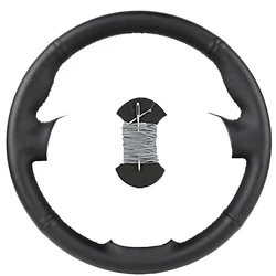 Luxury Leather Steering Wheel Cover - Premium Custom Fit Wrap (GRAY)