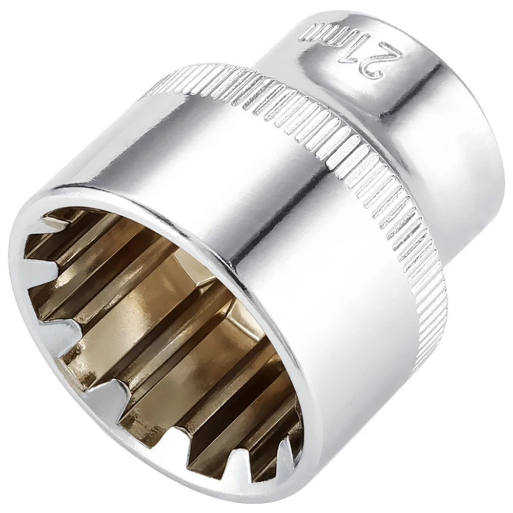 12-Punkt-Steckschlüssel, 3/8 Vierkantantrieb, Spiegel, kurzer Steckschlüsselkopf für Ratschenschlüssel, 6–24 mm Adapter, Verlängerung, Antriebsschlösser, Steckschlüssel – Detail 1