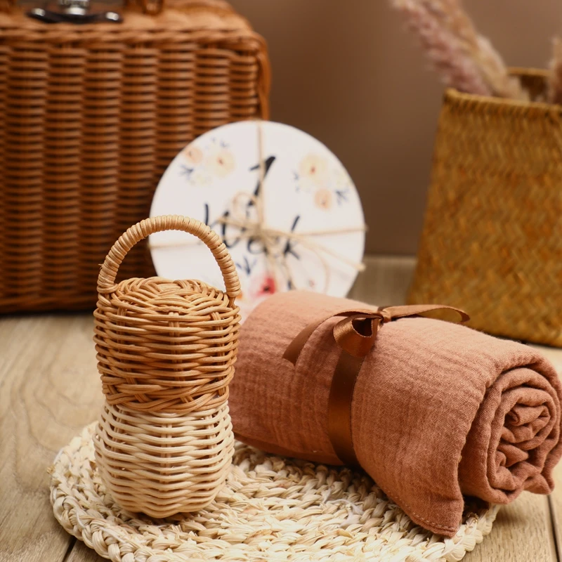 Wooden Baby Rattle Gift Set – Crochet Animal Toy & Montessori Keepsake Box