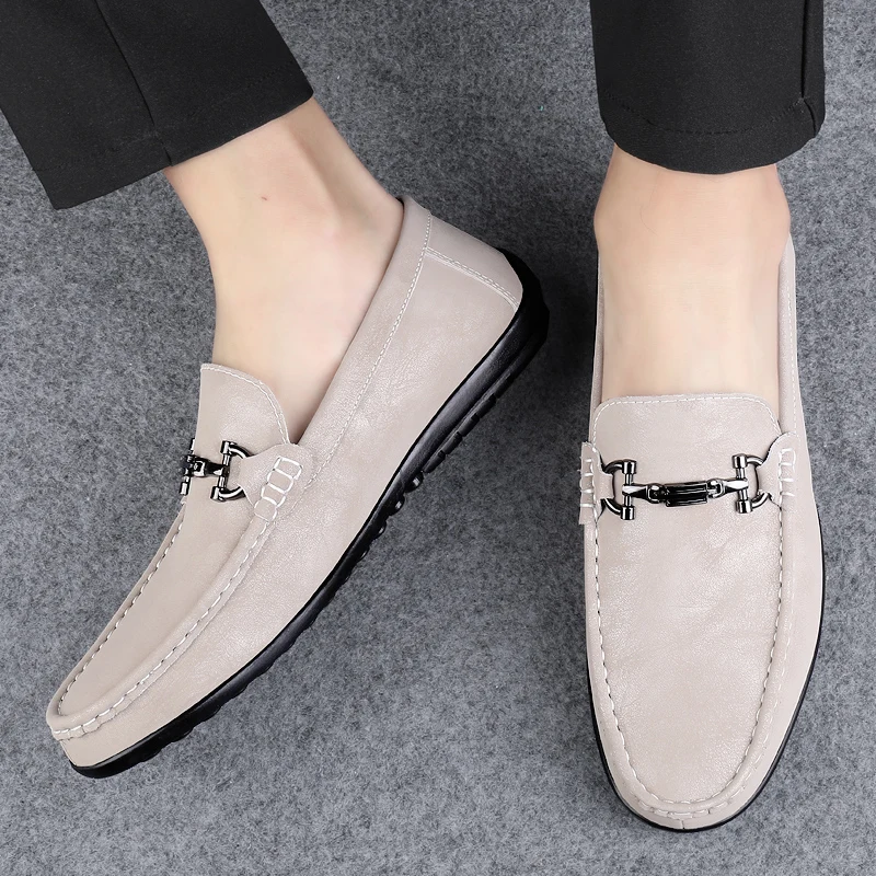 

2022 Genuine Leather Men Casual Shoes Luxury Elegantes Mens Loafers Moccasins Breathable Slip on Driving Shoes Plus Size 37-46
