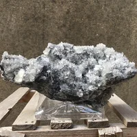 910g Natural Crystal Quartz With Calcite (Fluorescence ) Symbiosis Specimen Chrysanthemum Cluster Spiritual Reiki Home Decor 1