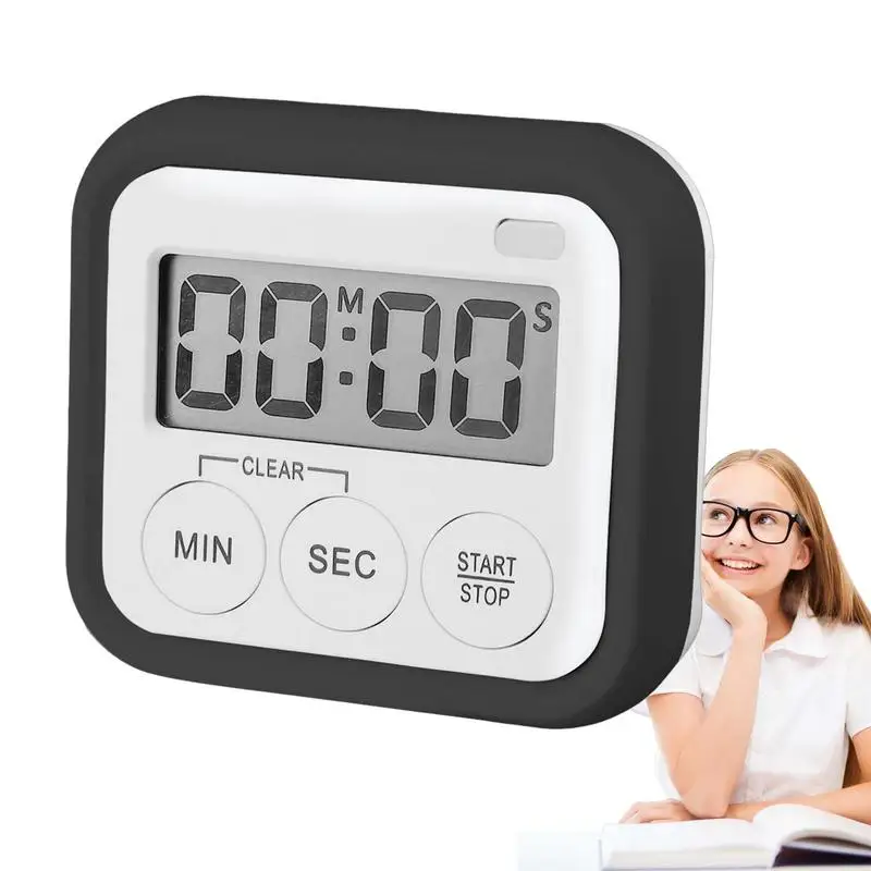 

Digital Kitchen Timer Egg Timer Quick-Set Buttons Mute Function ON/Off Switch Magnetic Cute LCD Screen Countdown Timer