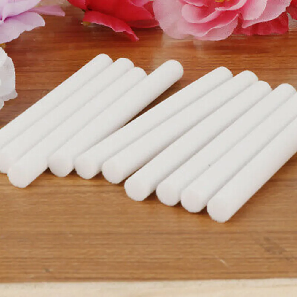 Humidifier diffuser 10 Pcs 72x7mm Car Humidifier Cotton Stick Diffuser Replacement Filter Sponges Oil Diffuser Sponges Refill Stick