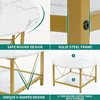 Coffee Tables for Living Room, Round Coffee Table, Small Coffee Table with Storage, 2 Tier Modern 4