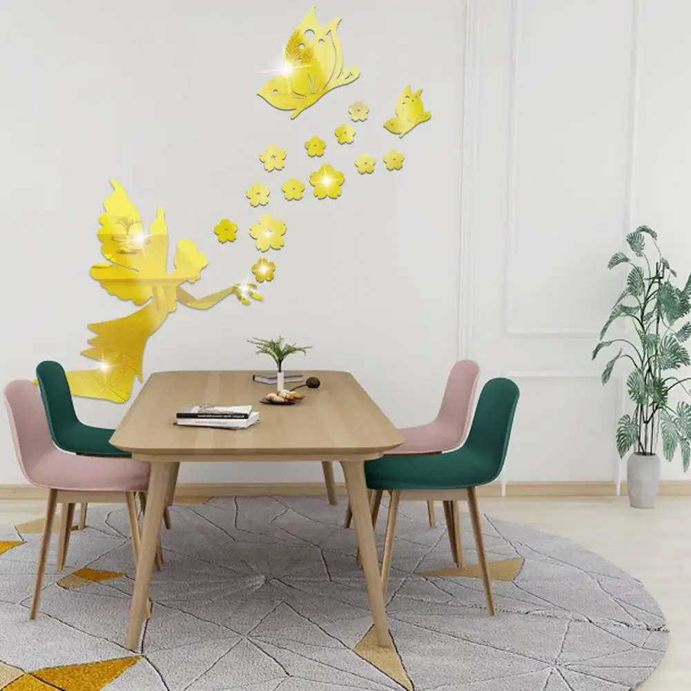 Adesivi Murali 3D A Specchio - 18 Farfalle Argento - Decorazioni Rimovibili Per Pareti - Foto 8