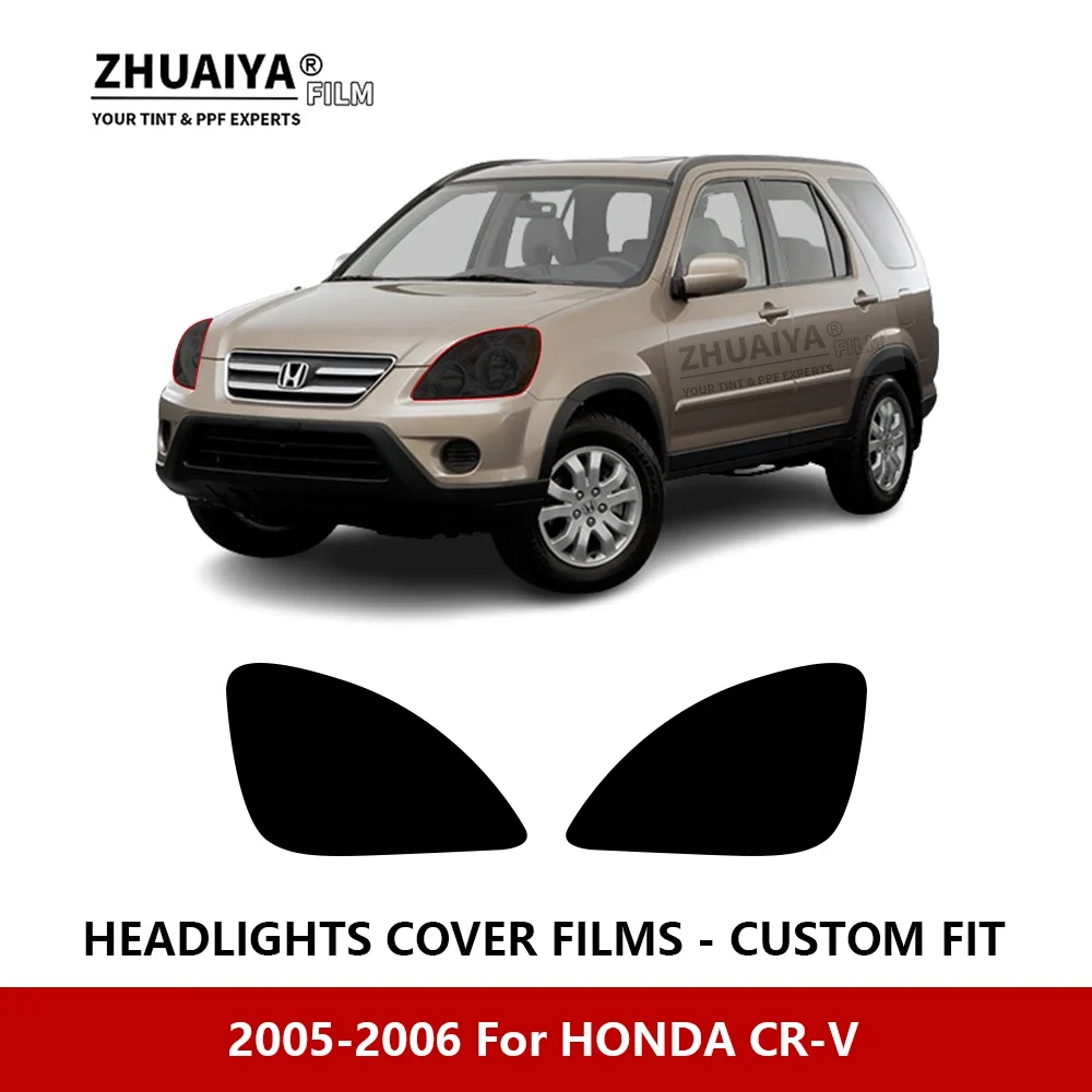 

Для HONDA CR-V 2005-2006 Автомобильная внешняя фара с защитой от царапин PPF предварительно отрезанная Защитная пленка для ремонта автомобильных наклеек аксессуары
