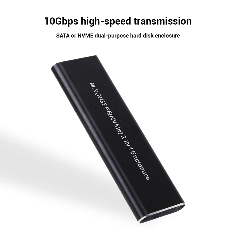 KingSpec-10Gbp M2 SSD ̽ NVMe NGFF SATA SSD ϵ ũ Ŭ ڽ, M.2 to USB cŸ  SSD NVME PCIe SSD  