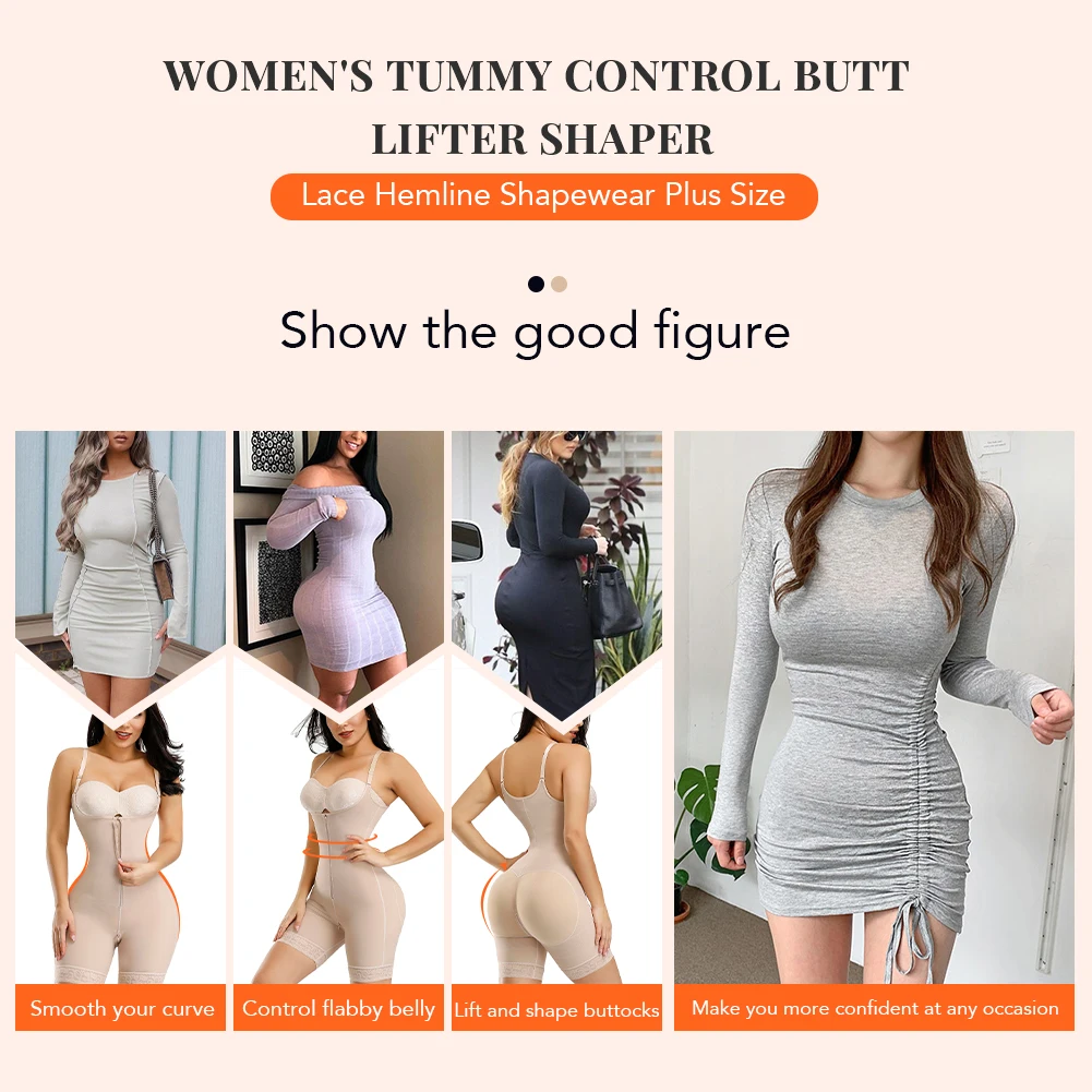 Women Body Shaper Fajas Colombianas Detachable Straps Full Body Shaper Tummy Slimming Postpartum Stage 3 Girdle Push Up Butt Lifter Shapewear