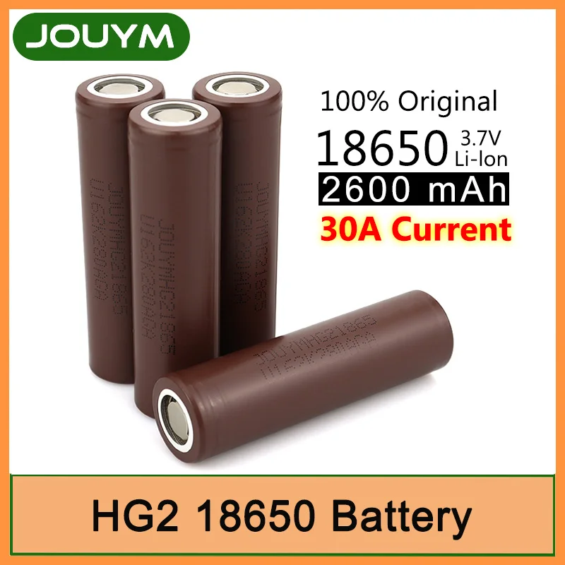 

100% New Original HG2 3.7V 2600mAh 18650 Lithium Rechargeable Battery