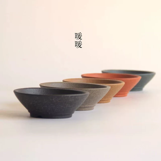 Kerámia Kör Bonsai Pot Hagyomány Pozsgás Növények Kerti Asztali Dekoráció