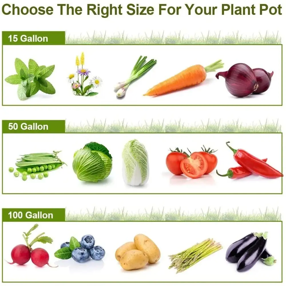 Grow bag in outdoor garden bed