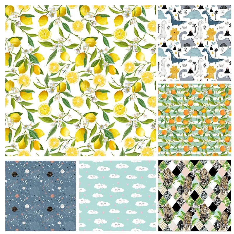 

Laeacco Lemon Fruit Backdrop Fresh Green Leaves Flower Kids Girls Birthday Baby Shower Portrait Custom Photography Background