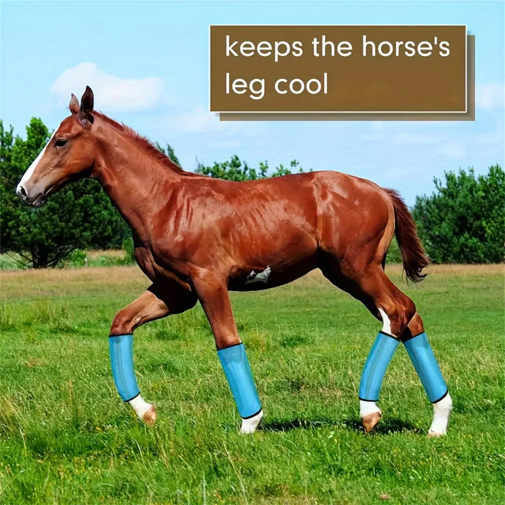 Fly Boots for Horses Set of 4, Breathable Plastic Mesh Design, Horse Supplies for Reduce Stomping, Hoof Damage & Leg Fatigue 4