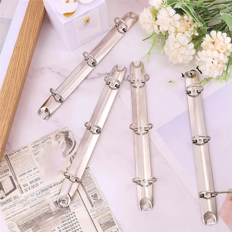 10Pcs A5 노트북 3 링 바인더 메커니즘 편지 크기 구멍 20Mm 금속 루스 리프 바인더 척추 빗