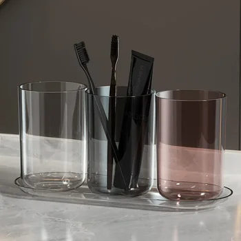 양치질 컵 세트, 커플 칫솔, 어린이 세척 컵, 투명 칫솔 보관함, 럭셔리 치아 컵, 부모-자녀 상품 이미지