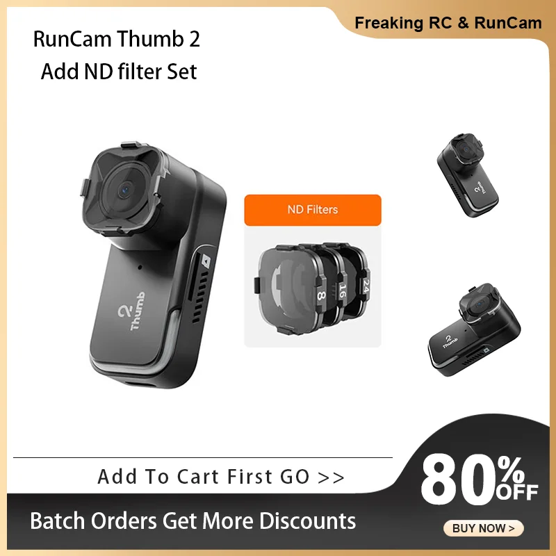 RunCam Thumb 2 Akční Kamera 4K IMX586 - Volitelný ND Filtr