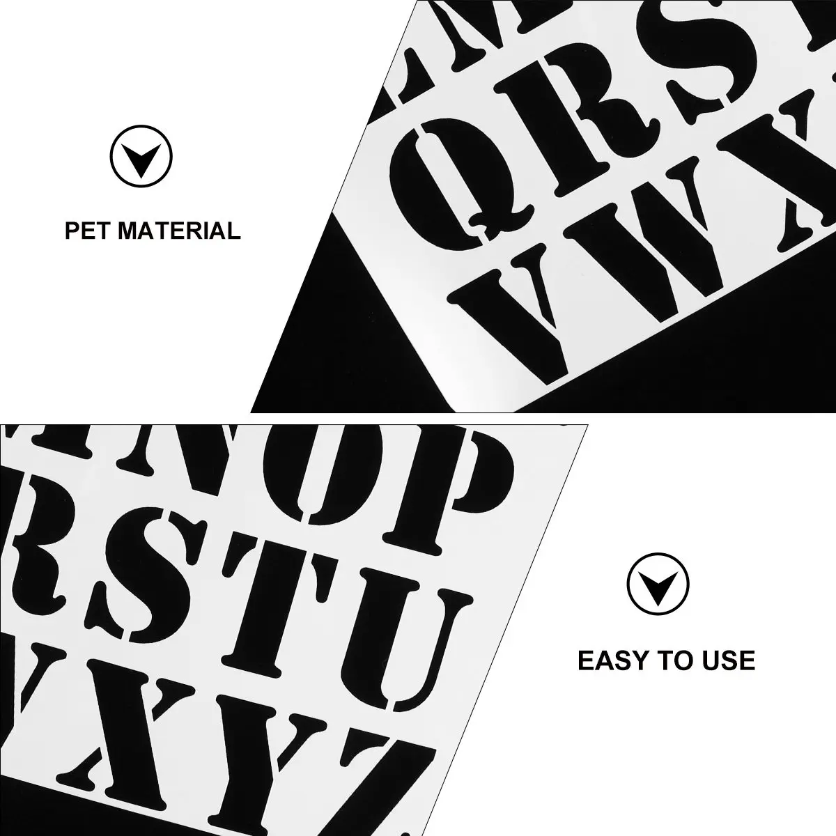 5Pcs 알파벳 드로잉 스텐실 템플릿 재사용 가능한 애완 동물 재료 DIY 아트 공예 종이 천 벽용 그림 그리기 스텐실