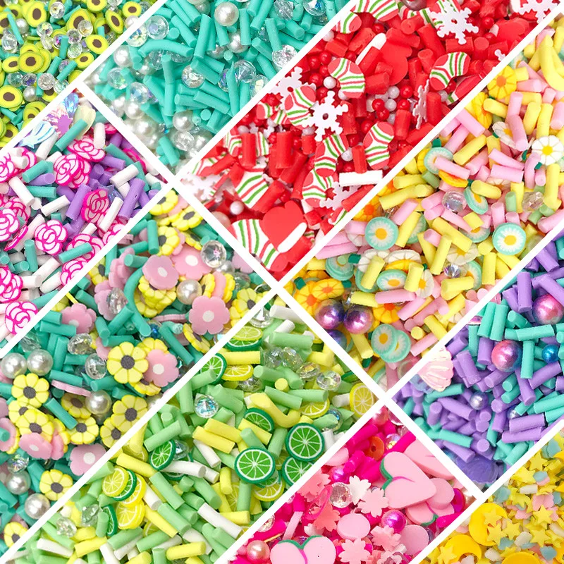 20g Assorted Slime Slices DIY Crafts Decorations Fruit Slices