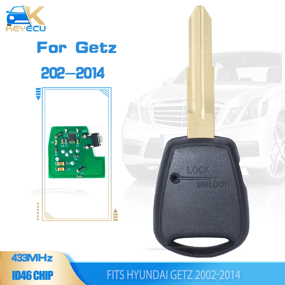 KEYECU-433MHz-ID46-Replacement-1-Button-Remote-Key-Fob-for-Hyundai-Getz ...
