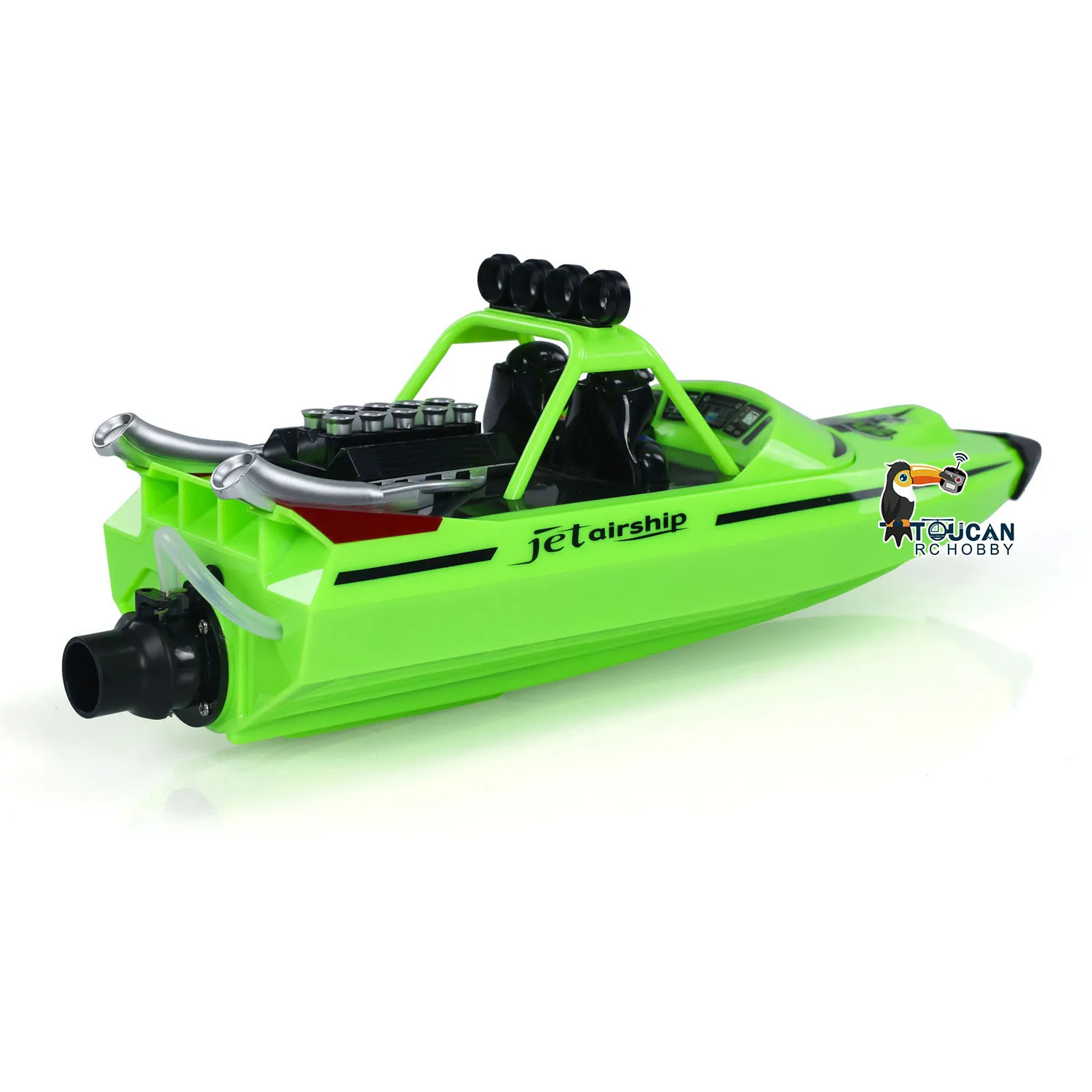 Bateau RC Turbojet 2.4G Auto-Redressant LED Vert RTR