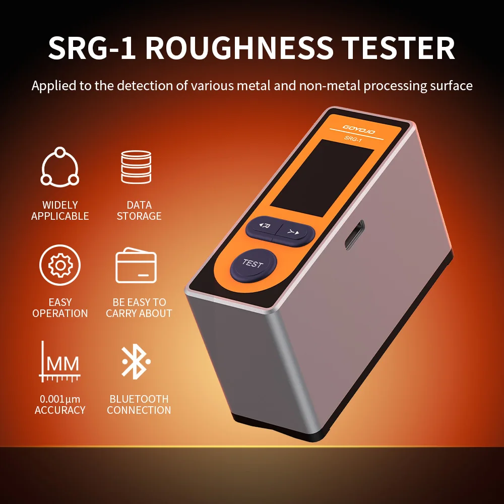GOYOJO Surface Roughness Tester, High-Precision Digital Profilometer with Blueto
